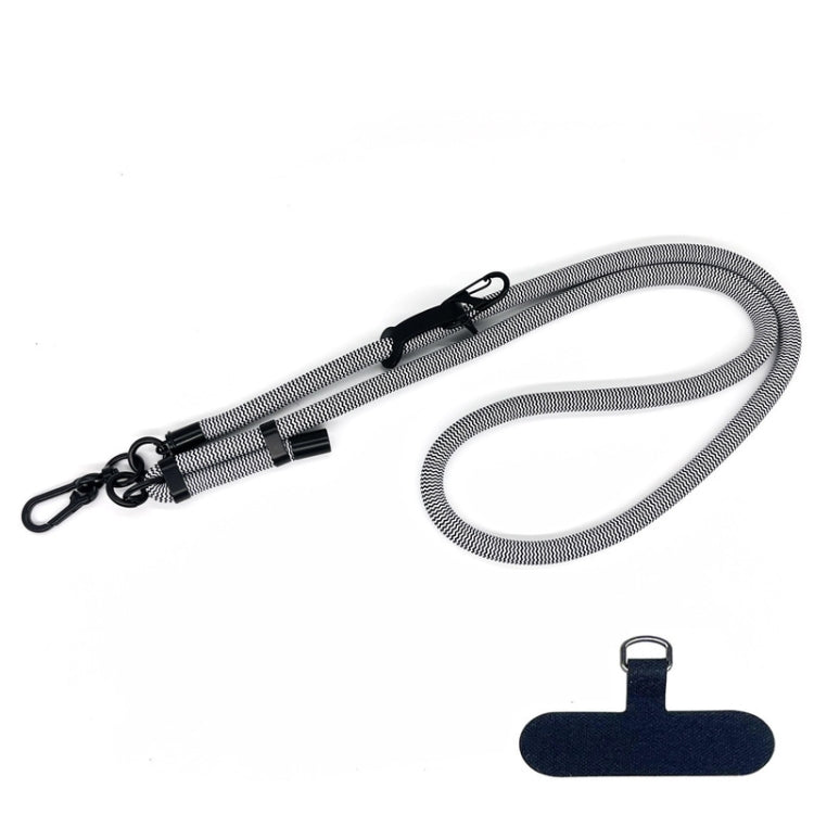 10mm Thick Rope Mobile Phone Anti-Lost Adjustable Lanyard Spacer(Wave Black White) - Lanyards & Wrist Straps by buy2fix | Online Shopping UK | buy2fix