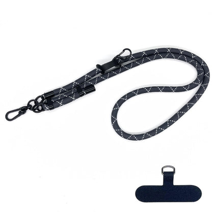 10mm Thick Rope Mobile Phone Anti-Lost Adjustable Lanyard Spacer(Dark Gray Light Gray Pattern) - Lanyards & Wrist Straps by buy2fix | Online Shopping UK | buy2fix