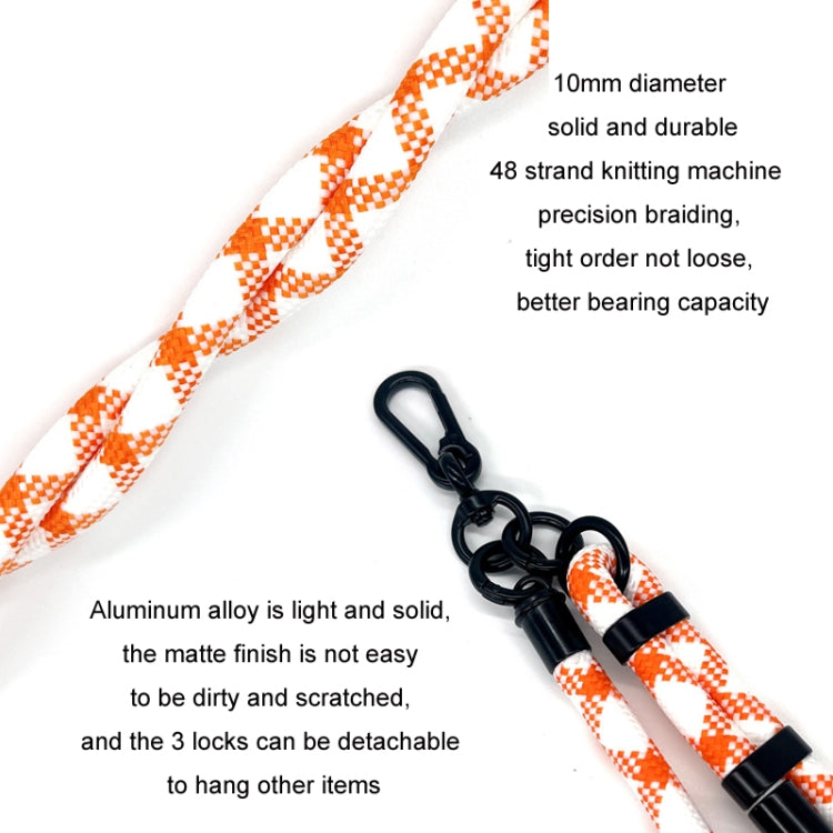 10mm Thick Rope Mobile Phone Anti-Lost Adjustable Lanyard Spacer(Rose Purple) - Lanyards & Wrist Straps by buy2fix | Online Shopping UK | buy2fix