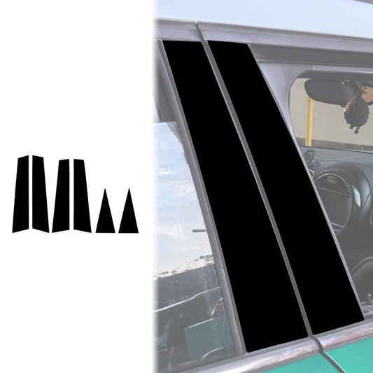 For 2017-2023 BMW Mini F60 6pcs /Set Left and Right Drive Universal B-pillar Decorative Sticker(Black) - Car Interior Mouldings by buy2fix | Online Shopping UK | buy2fix