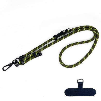 10mm Thick Rope Mobile Phone Anti-Lost Adjustable Lanyard Spacer(Green Fluorescent Twill) - Lanyards & Wrist Straps by buy2fix | Online Shopping UK | buy2fix