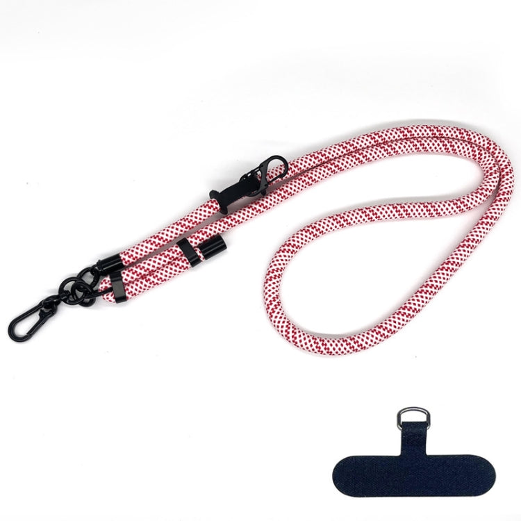 10mm Thick Rope Mobile Phone Anti-Lost Adjustable Lanyard Spacer(Dark Pink Plaid) - Lanyards & Wrist Straps by buy2fix | Online Shopping UK | buy2fix