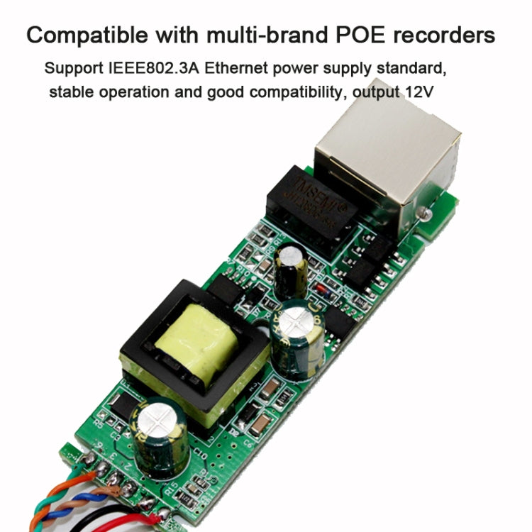 POE-4812G POE Splitter IEEE 802.3AF Standard 12V Output 48V Input for CCTV IP camera Security System by buy2fix