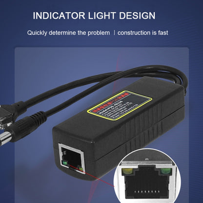 POE-4812G POE Splitter IEEE 802.3AF Standard 12V Output 48V Input for CCTV IP camera Security System by buy2fix