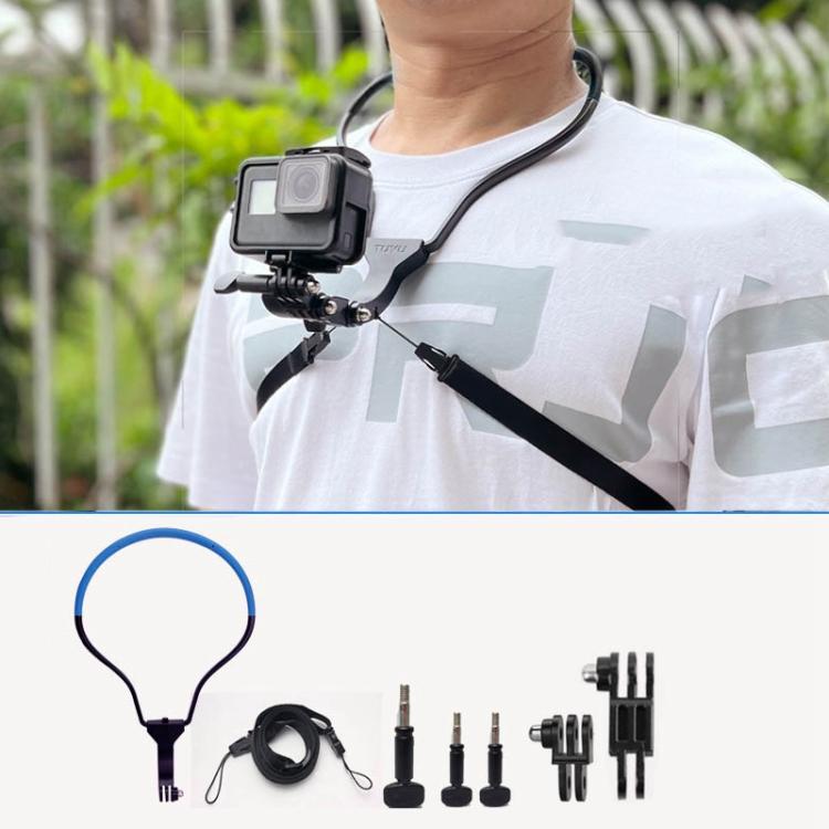 TUYU Camera Neck Holder Mobile Phone Chest Strap Mount For Video Shooting//POV, Spec: Standard (Blue) by buy2fix