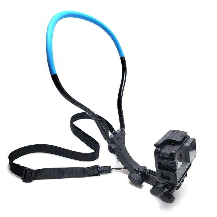 TUYU Camera Neck Holder Mobile Phone Chest Strap Mount For Video Shooting//POV, Spec: Vertical +Phone Clip (Blue) by buy2fix
