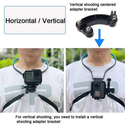 TUYU Camera Neck Holder Mobile Phone Chest Strap Mount For Video Shooting//POV, Spec: Vertical +Phone Clip (Blue) by buy2fix