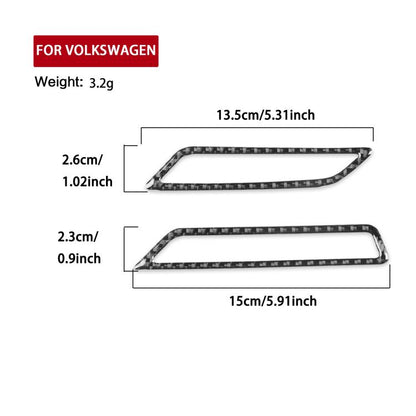 For Volkswagen Sagitar 2019-2023 2pcs /Set Left-Hand Drive Instrument Air Outlet Sticker(Red) - Car Interior Mouldings by buy2fix | Online Shopping UK | buy2fix