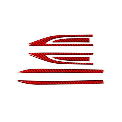 For Volkswagen Sagitar 2019-2023 6pcs /Set Left-hand Drive Fender Sticker(Red) - Car Interior Mouldings by buy2fix | Online Shopping UK | buy2fix