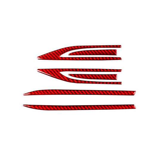 For Volkswagen Sagitar 2019-2023 6pcs /Set Left-hand Drive Fender Sticker(Red) - Car Interior Mouldings by buy2fix | Online Shopping UK | buy2fix