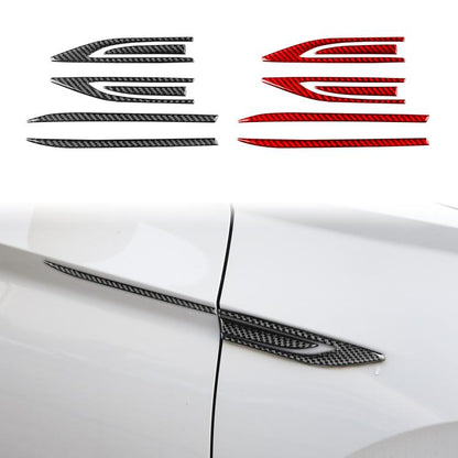 For Volkswagen Sagitar 2019-2023 6pcs /Set Left-hand Drive Fender Sticker(Red) - Car Interior Mouldings by buy2fix | Online Shopping UK | buy2fix