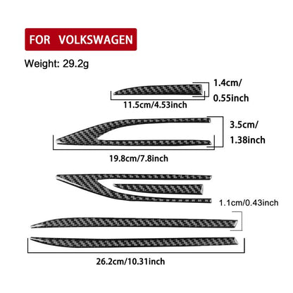 For Volkswagen Sagitar 2019-2023 6pcs /Set Left-hand Drive Fender Sticker(Red) - Car Interior Mouldings by buy2fix | Online Shopping UK | buy2fix