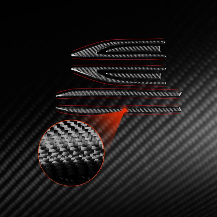 For Volkswagen Sagitar 2019-2023 6pcs /Set Left-hand Drive Fender Sticker(Black) - Car Interior Mouldings by buy2fix | Online Shopping UK | buy2fix