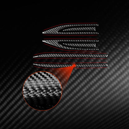 For Volkswagen Sagitar 2019-2023 6pcs /Set Left-hand Drive Fender Sticker(Red) - Car Interior Mouldings by buy2fix | Online Shopping UK | buy2fix