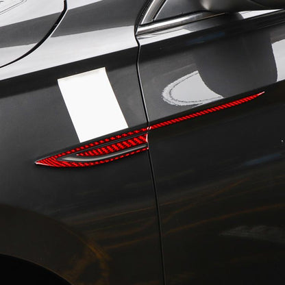 For Volkswagen Sagitar 2019-2023 6pcs /Set Left-hand Drive Fender Sticker(Red) - Car Interior Mouldings by buy2fix | Online Shopping UK | buy2fix