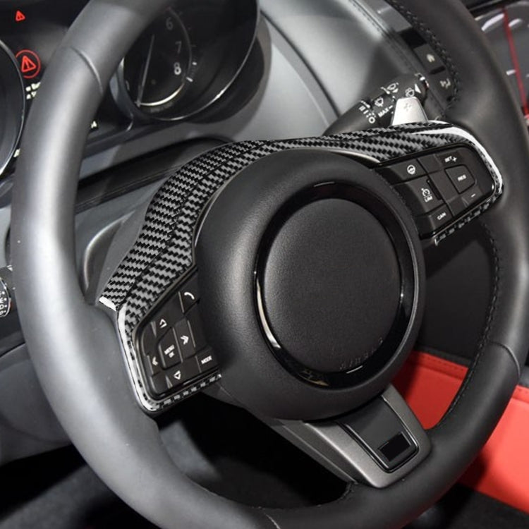 For Jaguar F-TYPE 2013+ Left And Right Drive Universal Steering Wheel Cover Sticker(Black) by buy2fix