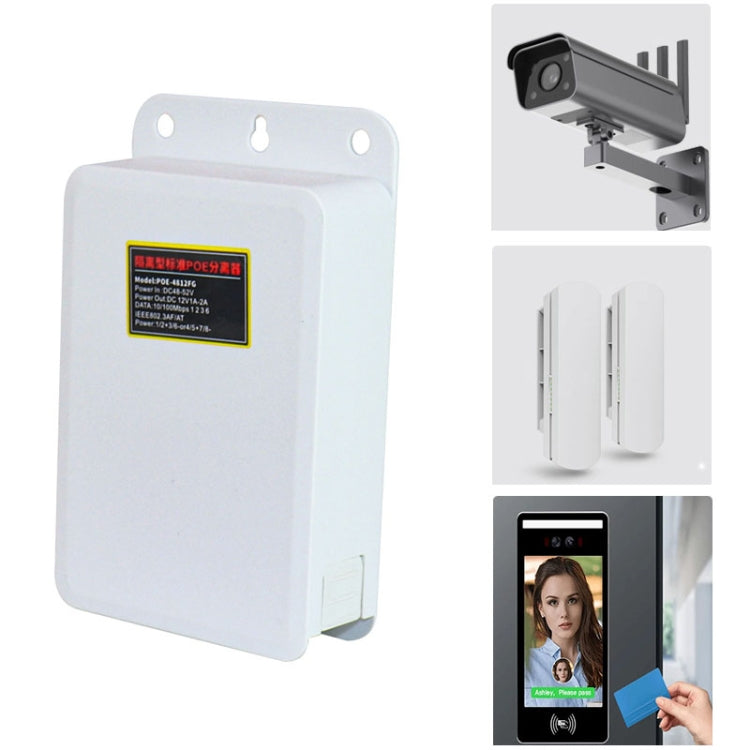 POE-4812FG 48V To 12V Isolated Standard POE Splitter Outdoor Monitoring Waterproof Power Supply Module by buy2fix
