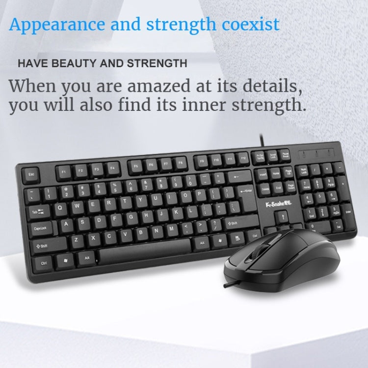 K-Snake K001 Wired Keyboard And Mouse Set Desktop Computer Keyboard, Style: Without Mouse - Wired Keyboard by K-Snake | Online Shopping UK | buy2fix