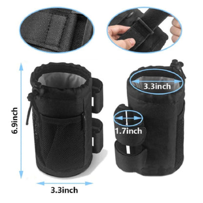 Bicycle Water Cup Holder Stroller Hanging Bottle Bag(Grey) by buy2fix