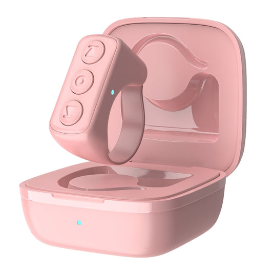 Mobile Phone Bluetooth Fingertip Remote Control Ring With Charging Compartment(Cherry Pink) - Phone Remote Control by buy2fix | Online Shopping UK | buy2fix
