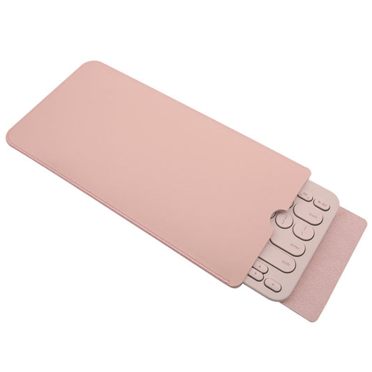For Logitech K380 Leather Keyboard Thin and Lightweight Portable Liner Bag Waterproof Protective Cover(Pink) by buy2fix