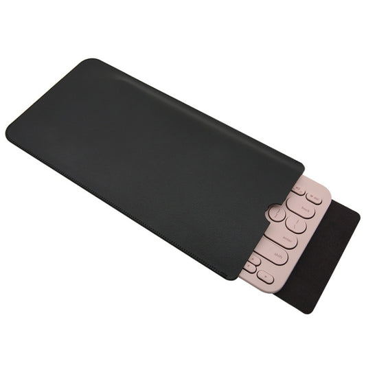 For Logitech K380 Leather Keyboard Thin and Lightweight Portable Liner Bag Waterproof Protective Cover(Black) by buy2fix