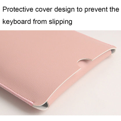 For Logitech K380 Leather Keyboard Thin and Lightweight Portable Liner Bag Waterproof Protective Cover(Light Apricot) by buy2fix