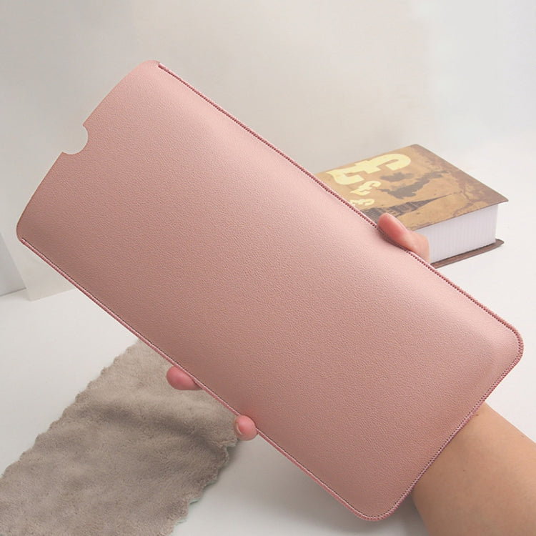 For Logitech K380 Leather Keyboard Thin and Lightweight Portable Liner Bag Waterproof Protective Cover(Light Apricot) by buy2fix