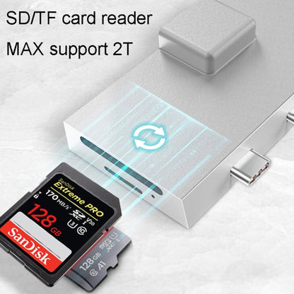 For Surface Pro 8 / 9 / X Dual Type-C Computer Expansion Hub 7 In 1 Docking Station by buy2fix