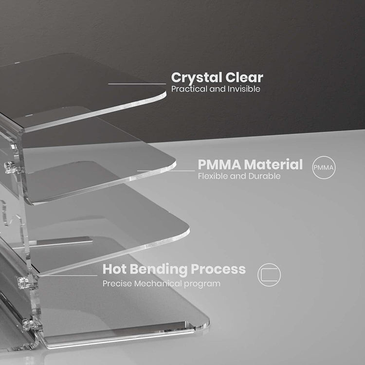Transparent 3-Layer Acrylic Keyboard Stand Increased Tilt Computer Keyboard Tray(Transparent) by buy2fix