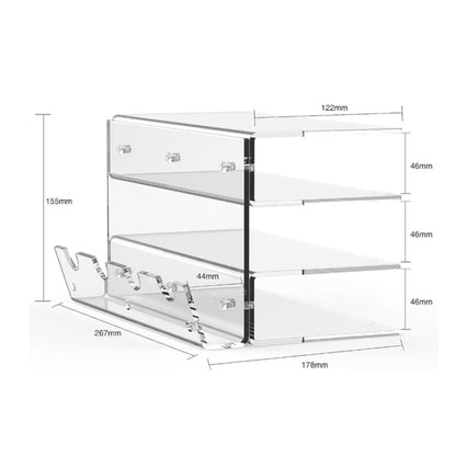 Transparent 3-Layer Acrylic Keyboard Stand Increased Tilt Computer Keyboard Tray(Transparent) by buy2fix