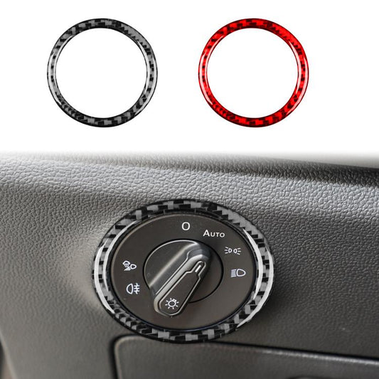 For Volkswagen Sagitar 2019-2023 Left-hand Drive Headlight Switch Decorative Sticker(Black) - Car Interior Mouldings by buy2fix | Online Shopping UK | buy2fix