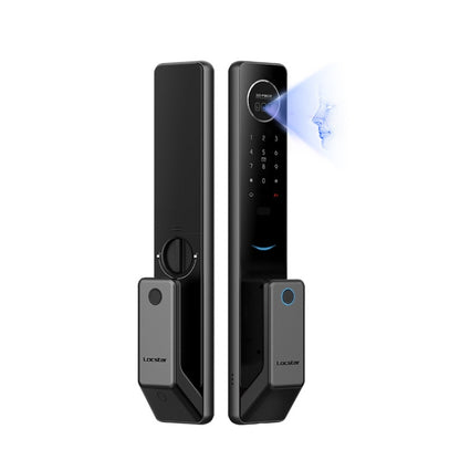 T100A 3D Face Recognition Fingerprint Code Card Digital Door Lock(Space Gray) by buy2fix