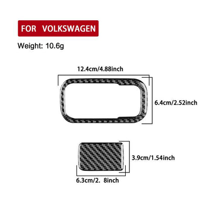 For Volkswagen Sagitar 2019-2023 2pcs /Set Left-hand Drive Co-pilot Handle Panel Sticker(Red) - Car Interior Mouldings by buy2fix | Online Shopping UK | buy2fix