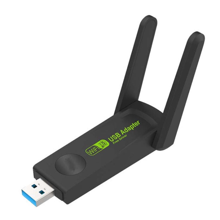 1300Mbps Wireless Network Card Gigabit Dual Band 5G Driverless Computer USB Network Card, Scope: 600m by buy2fix