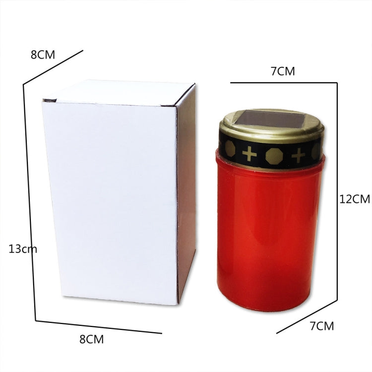 Solar Induction Graves Light Outdoor Waterproof LED Candle Light, Spec: Without Ground Nails Red by buy2fix