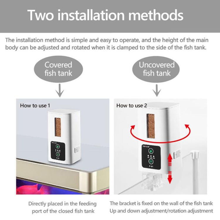 XINMA F-01 400ml Fish Tank Automatic Feeding Device Aquarium Intelligente Timing High-capacity Fish Feeder - Feeders by XINMA | Online Shopping UK | buy2fix