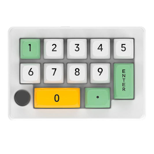 MKESPN 13 Keys RGB Multi-Function Macro Programming Mechanical Keypad Wired With Knob Keyboard(White) - Mini Keyboard by MKESPN | Online Shopping UK | buy2fix
