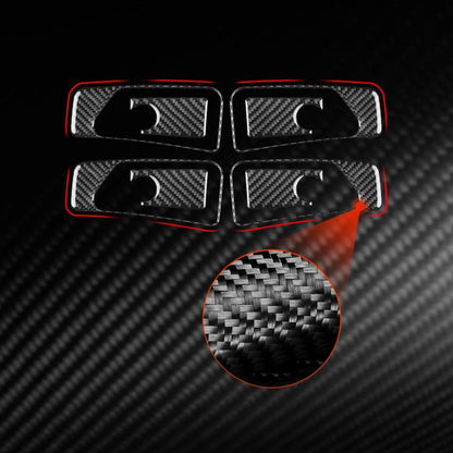 For Mercedes-Benz G-Class W463 8pcs /Set Inner Handle Set Stickers(Black) - Car Interior Mouldings by buy2fix | Online Shopping UK | buy2fix