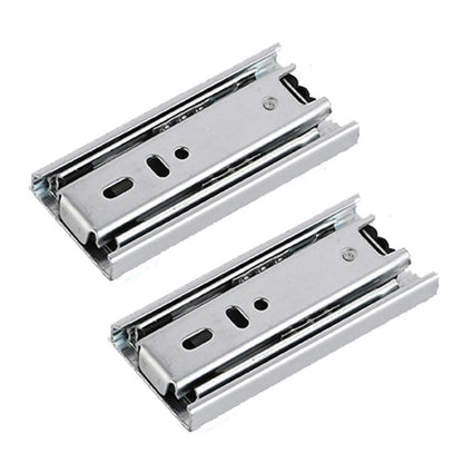 1 Pair 4 inch 10cm Thickened Three Sections Ball Slide Mute Drawer Track Rail - Furniture Accessories by buy2fix | Online Shopping UK | buy2fix