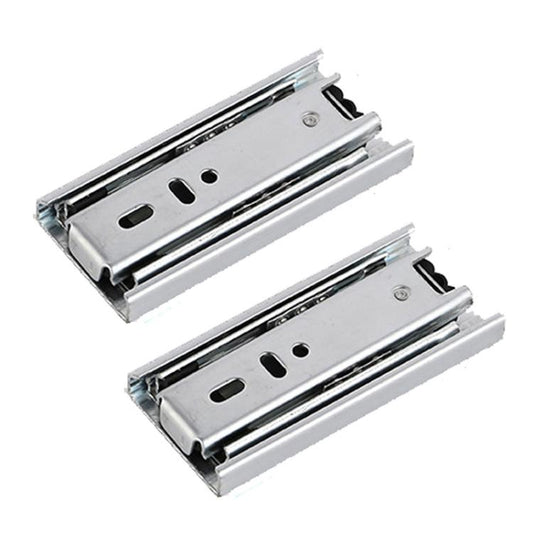 1 Pair 4 inch 10cm Thickened Three Sections Ball Slide Mute Drawer Track Rail - Furniture Accessories by buy2fix | Online Shopping UK | buy2fix