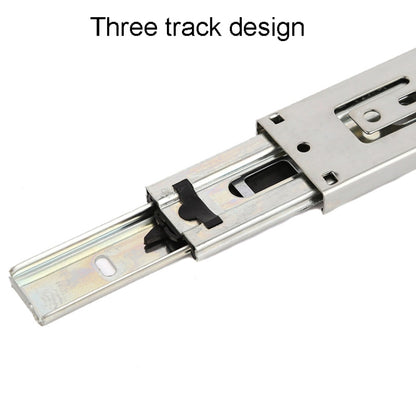 1 Pair 4 inch 10cm Thickened Three Sections Ball Slide Mute Drawer Track Rail - Furniture Accessories by buy2fix | Online Shopping UK | buy2fix