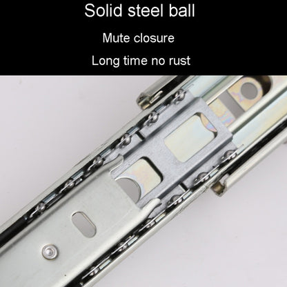 1 Pair 4 inch 10cm Thickened Three Sections Ball Slide Mute Drawer Track Rail - Furniture Accessories by buy2fix | Online Shopping UK | buy2fix