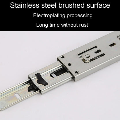 1 Pair 4 inch 10cm Thickened Three Sections Ball Slide Mute Drawer Track Rail - Furniture Accessories by buy2fix | Online Shopping UK | buy2fix