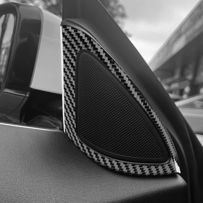 For Jaguar F-TYPE 2013+ Universal Inner A-pillar Speaker Cover For Both Left And Right Driving(Black) by buy2fix