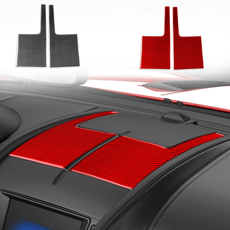 For Jaguar F-TYPE 2013+ Left And Right Drive Universal Instrument Center Air Vent Sticker(Red) by buy2fix