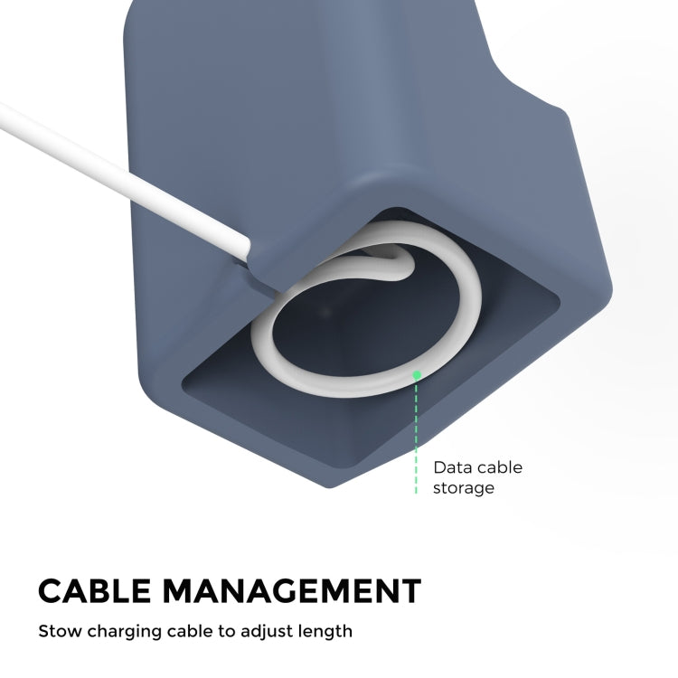 For Apple Watch Silicone Charging Stand Charging Base Storage Stand Without Charger(Grey) by buy2fix