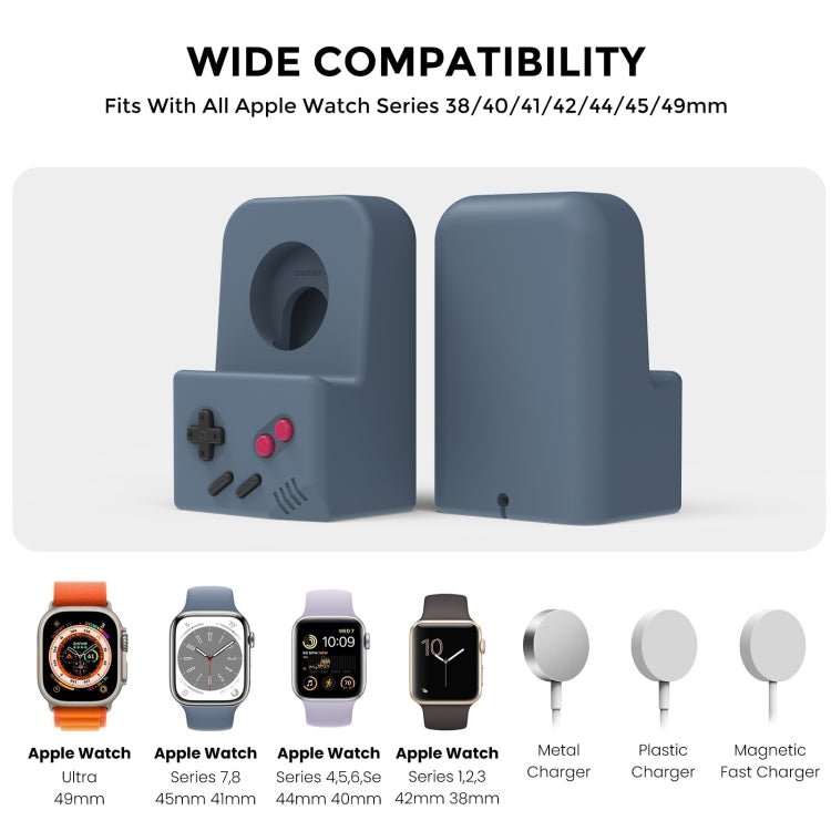 For Apple Watch Silicone Charging Stand Charging Base Storage Stand Without Charger(Grey) by buy2fix