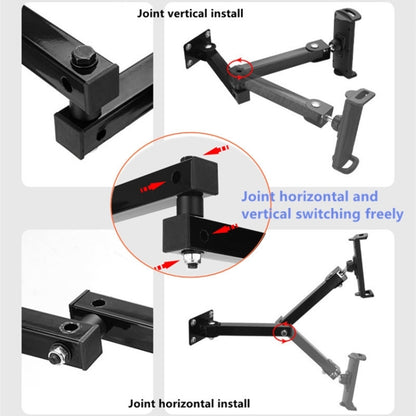 Wall Mount Tablet Cell Phone Stand Long Arm Stretchable Holder for 4-13 Inch Devices(3 Sections) - Shower & Wall Mounts by buy2fix | Online Shopping UK | buy2fix