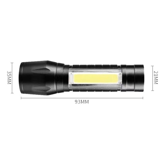 Mini Portable Flashlight Strong Light Charging Durable LED Light by buy2fix